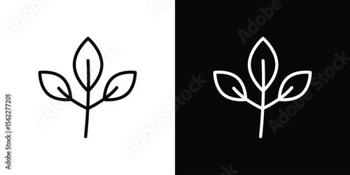 Basil icon isolated silhouette on white background. Vector illustration.