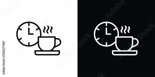 Break icon isolated silhouette on white background. Vector illustration.