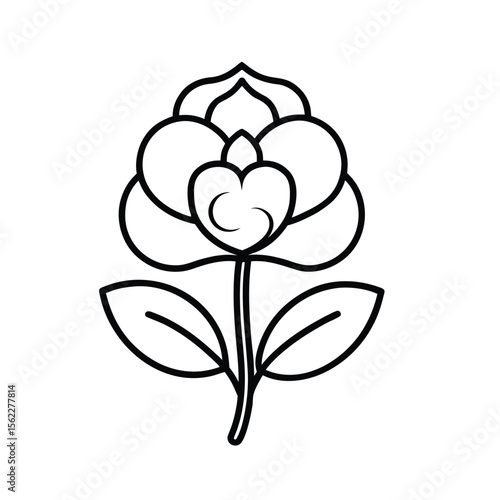 Elegant Sweet Pea Flower Icon | Vector Graphic for Designers