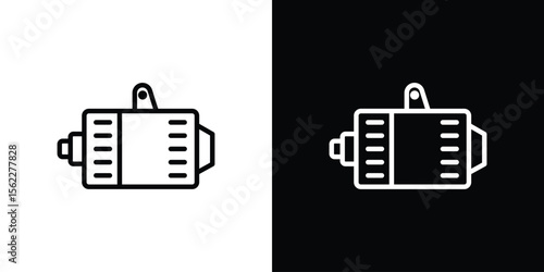 Car alternator icon isolated silhouette on white background. Vector illustration.