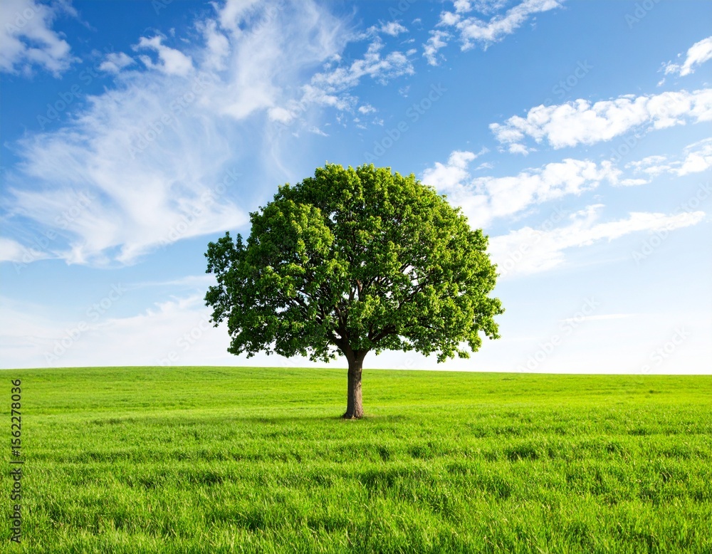 Obraz premium lonely tree on a field