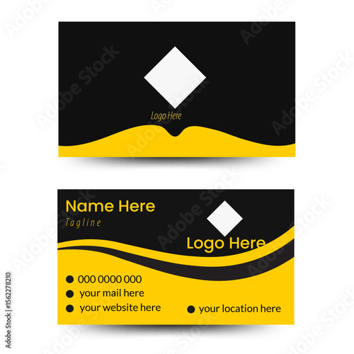 Business card design template, Clean professional business card template, visiting card, business card template.	