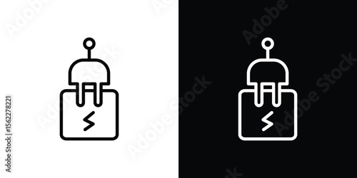 Circuit Breaker icon isolated silhouette on white background. Vector illustration.