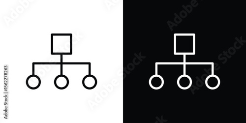 classification icon isolated silhouette on white background. Vector illustration.