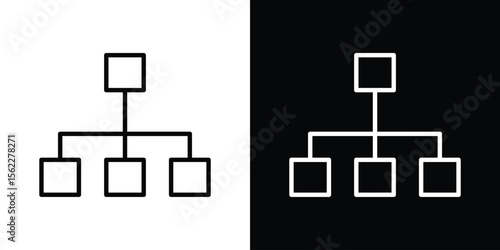 classification icon isolated silhouette on white background. Vector illustration.