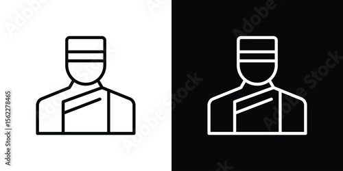 Concierge icon isolated silhouette on white background. Vector illustration.