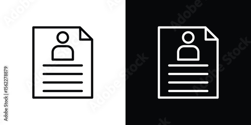 Curriculum icon isolated silhouette on white background. Vector illustration.