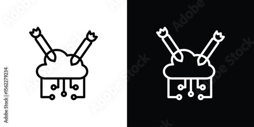 DOS icon isolated silhouette on white background. Vector illustration.