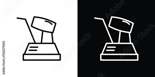 Floor sanding machine icon isolated silhouette on white background. Vector illustration.