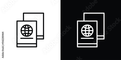 Immigration icon isolated silhouette on white background. Vector illustration.