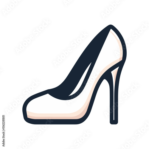 Elegant high-heeled shoe design on a minimalist background, showcasing fashion and style