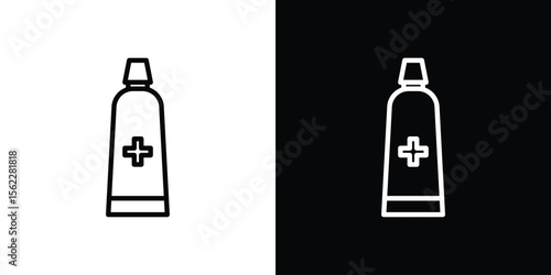 Ointment icon isolated silhouette on white background. Vector illustration.