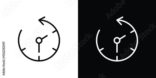 Past icon isolated silhouette on white background. Vector illustration.