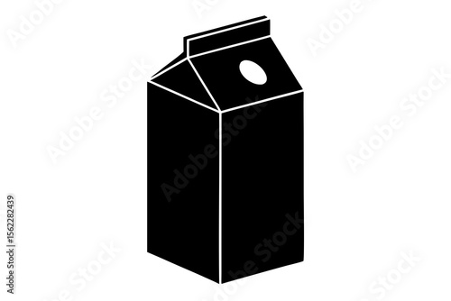milk carton isolated on white