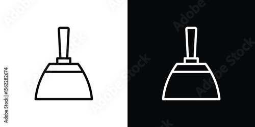 Putty knife icon isolated silhouette on white background. Vector illustration.