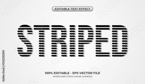 Editable striped minimalist effect text. Printable t-shirt text title design
