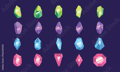 Stylized Crystal Shape Graphic Pack