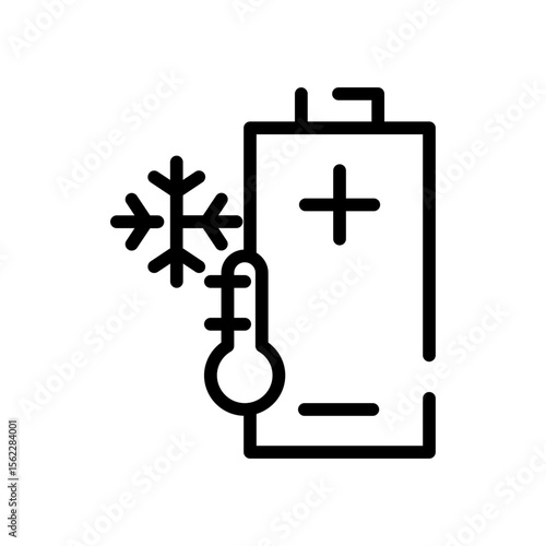 Cool temperature battery icon