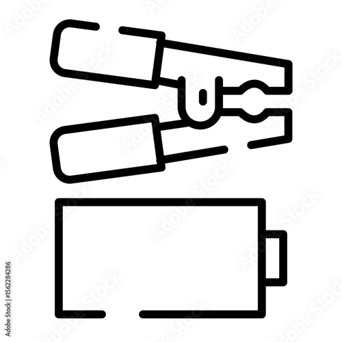 Battery and clamp unit icon