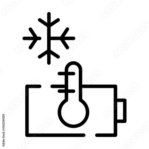 Cool temperature battery icon