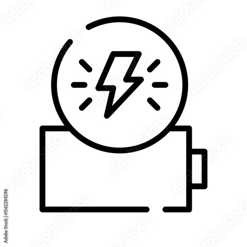 Charging battery mode icon