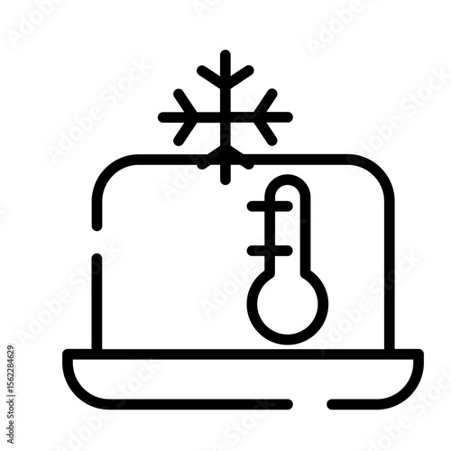 Cool temperature computer icon