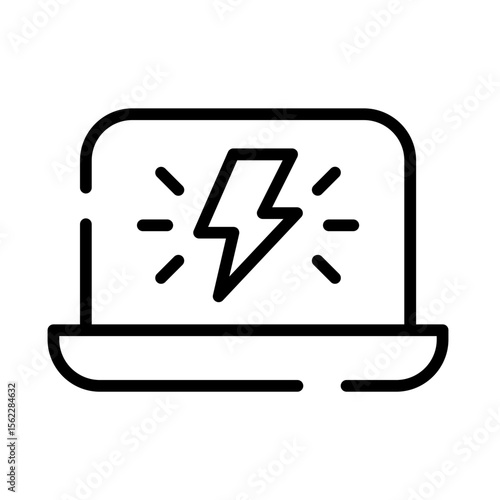 Charging laptop icon