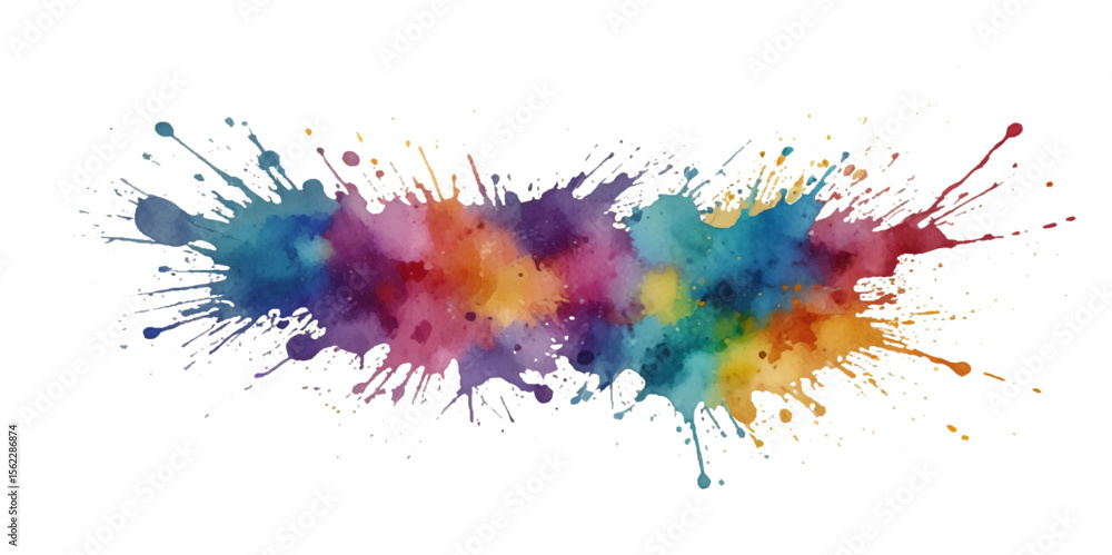 Fototapeta premium Colorful smoke rainbow painted holi fog festival background. Colorful rainbow paint color smoke cloud explosion isolated on transparent background. 