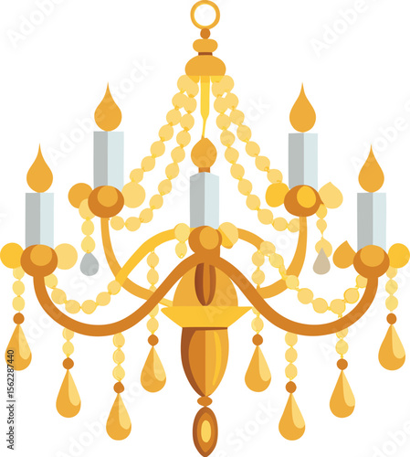 Golden Elegant Chandelier Design