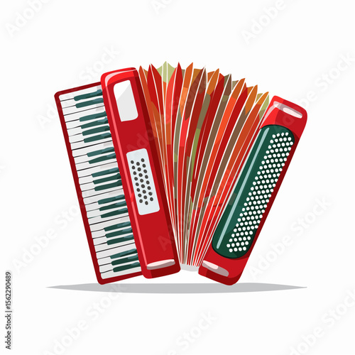 Accordion – detailed bellows and keys
