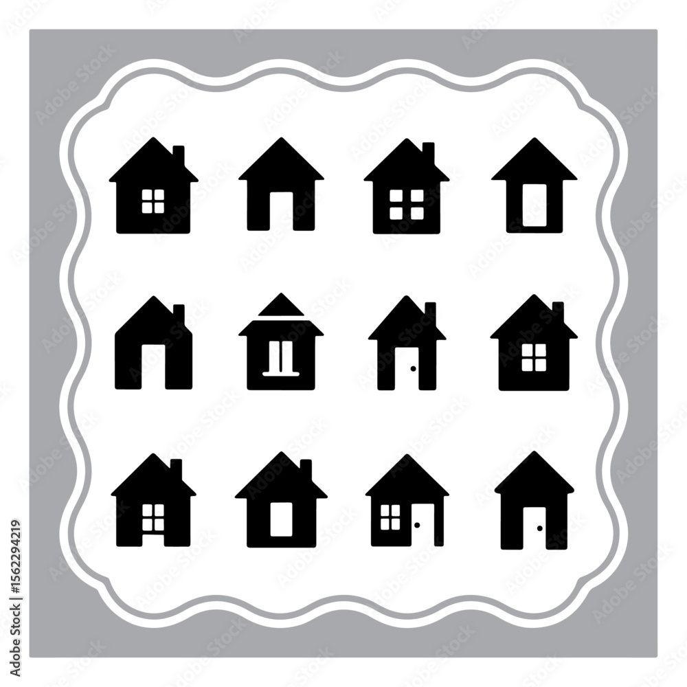 Fototapeta premium house icon set