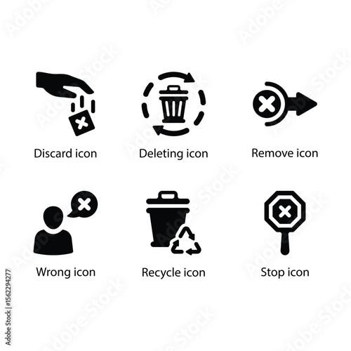 Discard, Deleting, Remove, Wrong, Recycle, Stop icon