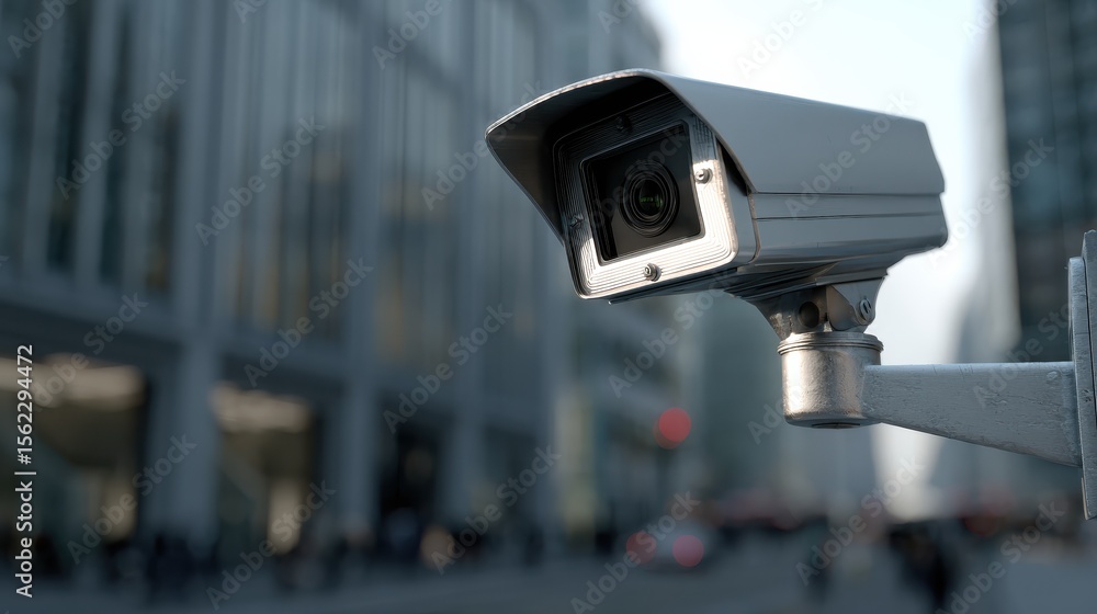 Modern surveillance camera highlighting technological advancements and security measures in urban environments Modern surveillance camera highlighting technological advancements and security measures in urban environments