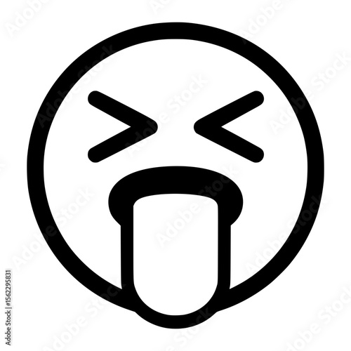 Disgusted expression emoji with tongue sticking out
