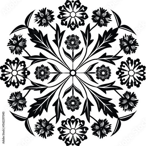 Black mandala design