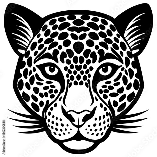 leopard head silhouette