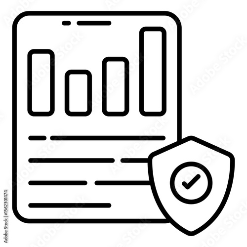 A Line design icon of analytical security