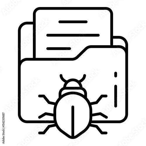 Trendy design icon of folder bug
