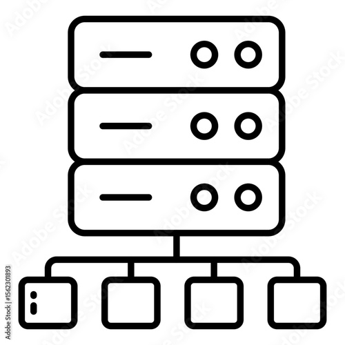 An icon design of server network
