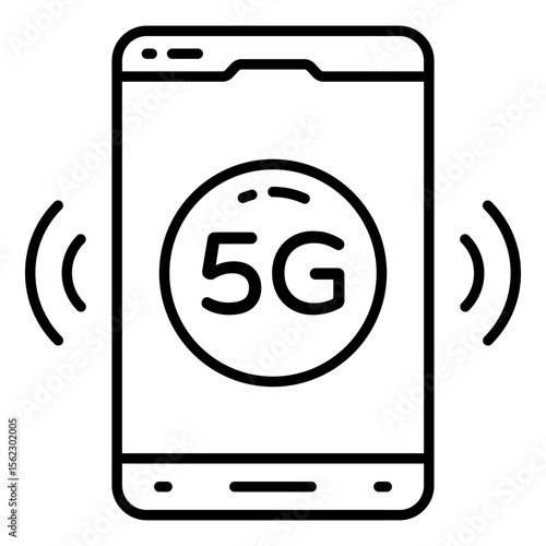 Trendy design icon of 5g network
