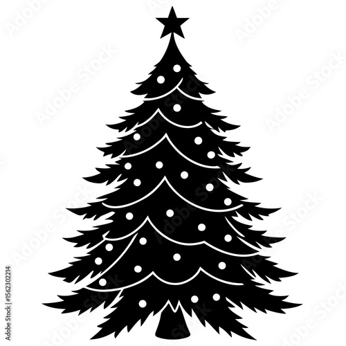 Christmas Tree Decoration icon perfect for holiday designs, decor, cards, and digital projects.