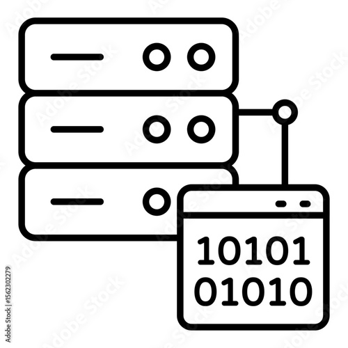 An icon design of server binary data
