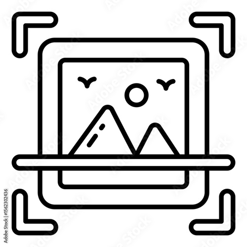 Modern design icon of photo scan