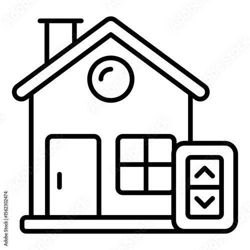 Editable design icon of home building