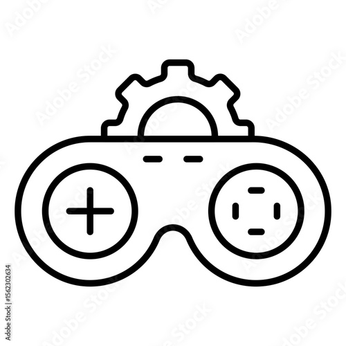Editable design icon of game development