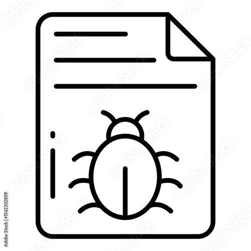 A unique design icon of file bug