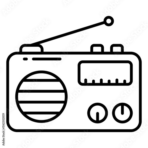 A unique design icon of radio