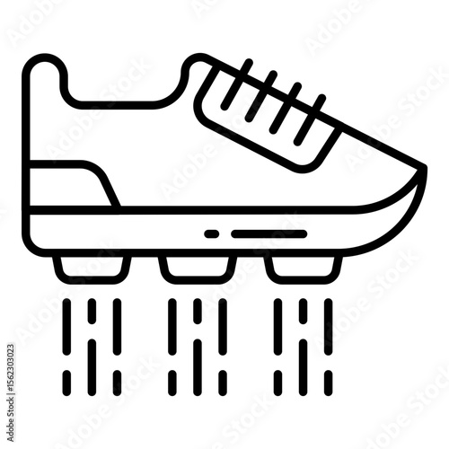 A modern design icon of flying shoe