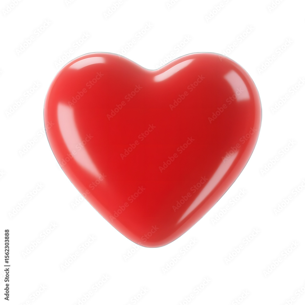 Glossy Plastic Style Red Heart PNG Glossy Plastic Style Red Heart PNG