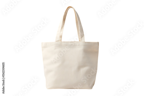 Blank white tote bag mockup isolated on black background.